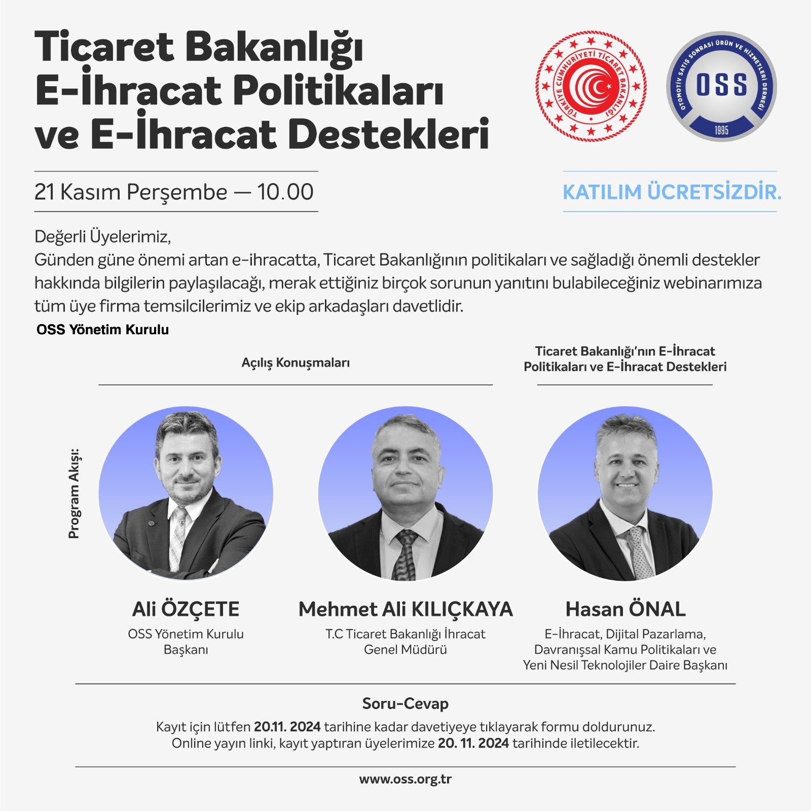 Ticaret Bakanlığı E-İhracat Politikaları ve E-İhracat Destekleri Webinarı